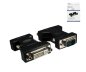 Preview: Adattatore monitor DINIC da spina VGA a presa DVI-I, nero, scatola DINIC con foro Euro